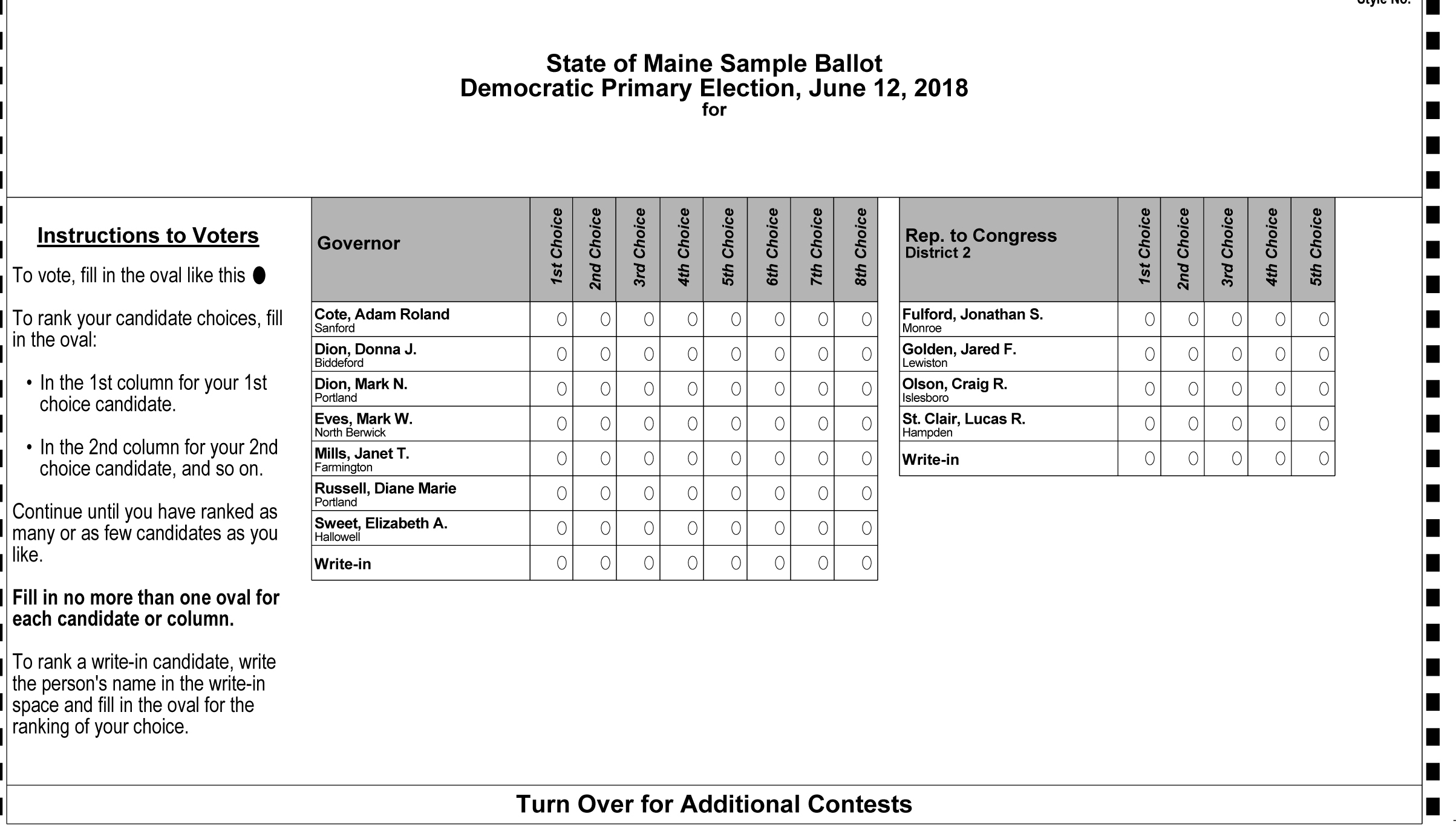 The tenway race in MA03